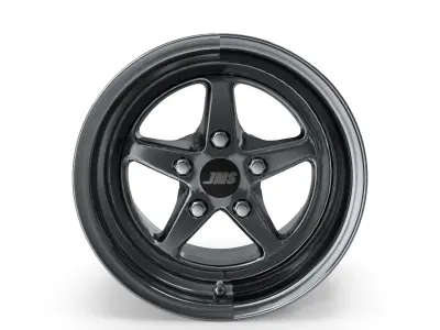 JMS Avenger Series Race Wheel 17 X 10 White Chrome Rear 3D model