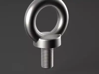 Ringbolt stainless steel swivel nut 3D model