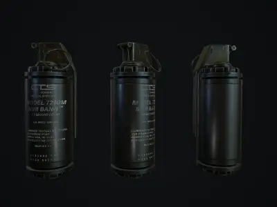 Flashbang stun grenade model 7290M Low-poly 3D model