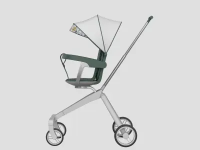 Sitting Baby Umbrella Stroller 3D model