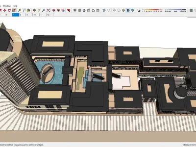 Sketchup Commercial Complex K8 3D model