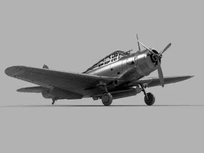 1-350 US Navy TBD 1 Devastator STL 3D print model