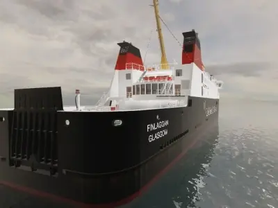 RO RO Ferry Vessel Caledonian MacBrayne  3D model