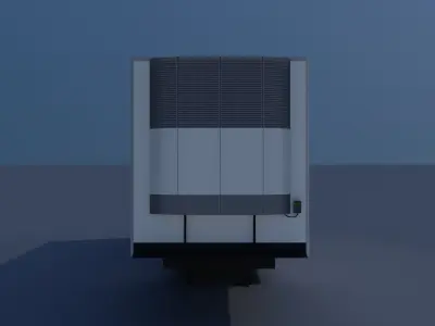 Trailer-refrigerator semi truck Low-poly 3D model