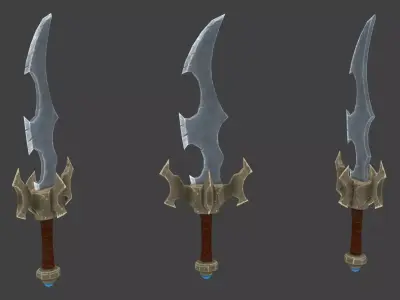Fantasy Wild Sword - Hand Painted Low-poly 3D model