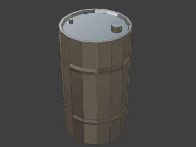 barrel cylinder Low-poly 3D model