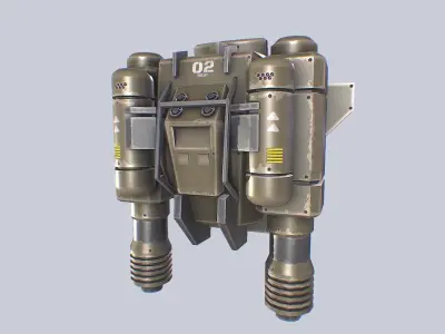 Scifi Jetpack Low-poly 3D model from CGTrader