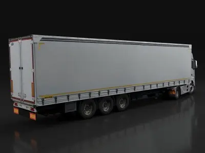 Mercedes Benz Actros Low-poly 3D model