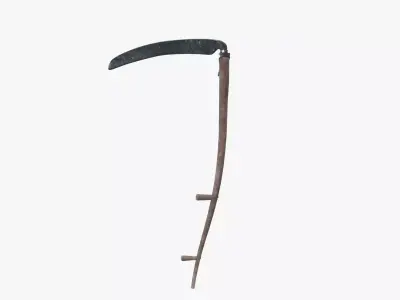 Medieval Scythe Low-poly 3D model