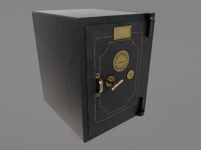 Old Safe Low-poly 3D model