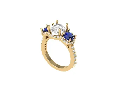 Wedding Ring  3D print model 396