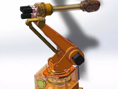6-Axis Industrial Robotic Arm 3D model