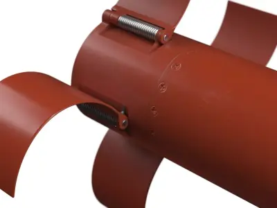 Training Glide Bomb with Cross Wings and Nose Cone Red 3D model