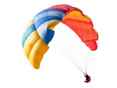 Colorful Paraglider Model Pack for D Rendering Low-poly 3D model
