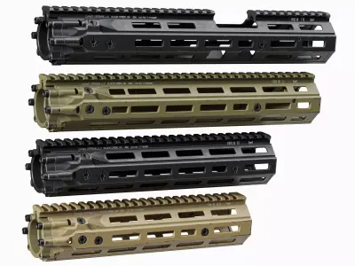 AR 15 Tactical Modular Handguards Daniel Defence RIS 3 III Low-poly 3D model