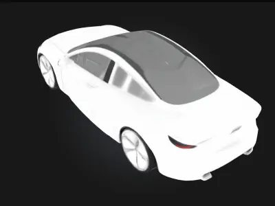 Futuristic Sedan Concept  Sleek Design for Tomorrows Roads 3D model