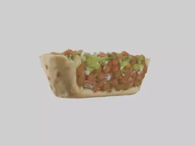 Falafel gyro model Low-poly 3D model