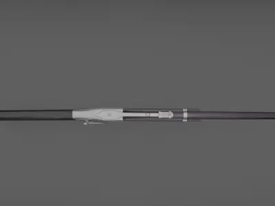 Shotgun Low-poly 3D model