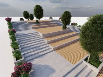 park-public park-Private Park Landscape Urban 3D model buy