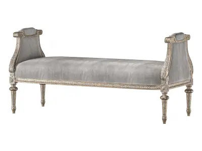 chairish bench and pouf 6958 3D model