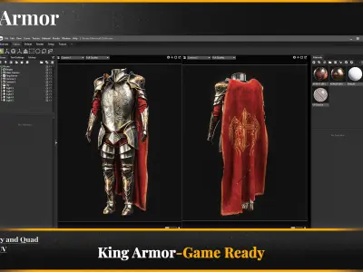 King Armor Low-poly 3D model