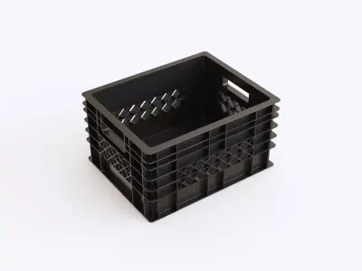 Plastic crate 04 3D model