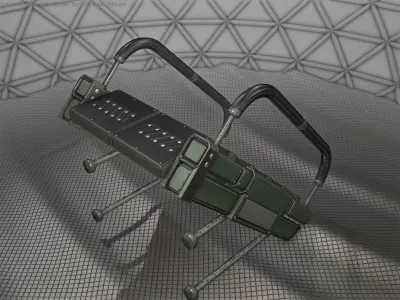 Sci-Fi Stairs - 5 - Green Version Low-poly 3D model