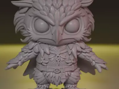 stylized owl 3D print model