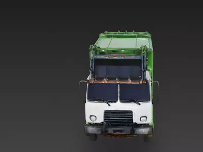 Realistic Garbage Truck 3D Model 3D Model Low-poly 3D model