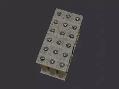 Chemical Missile Rack Stack Low-poly 3D model