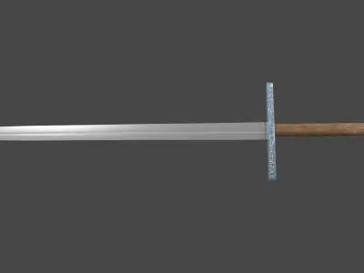 Caroling sword with Grossmesser handle Low-poly 3D model