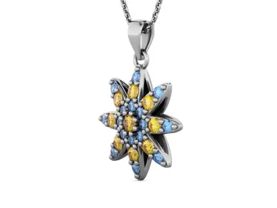 Pendant star of Ukraine 3D print model purchase