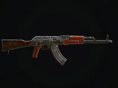AKM74 ak - rifle Low-poly 3D model