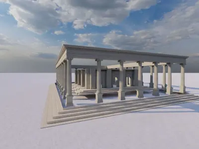 Parthenon-Historical Greek Temple 3D model get