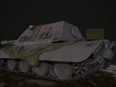 E100 Tank Low-poly 3D model