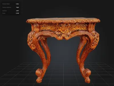 FREE Fantasy Ornate Table  Free low-poly 3D model
