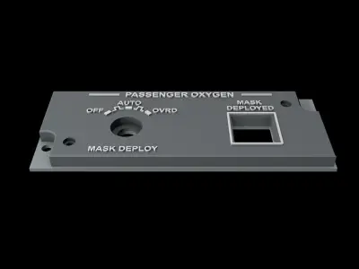 EMBRAER E1 OVERHEAD - PASSENGER OXYGEN PANEL 3D print model