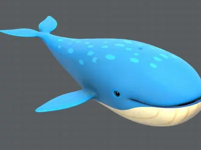 Whale V01 Low-poly 3D model