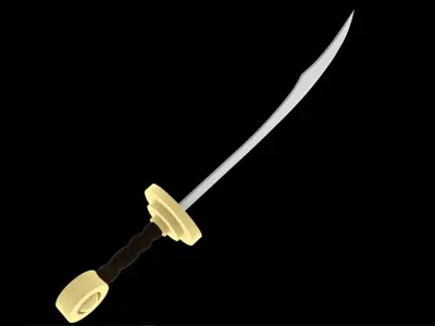 Scimitar sword 3D model purchase