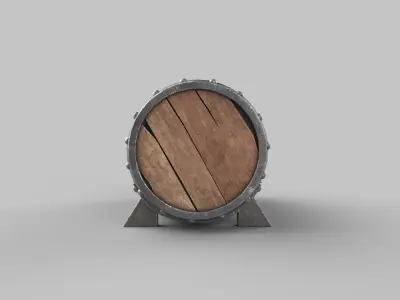 Stylized Barrel 3D model buy