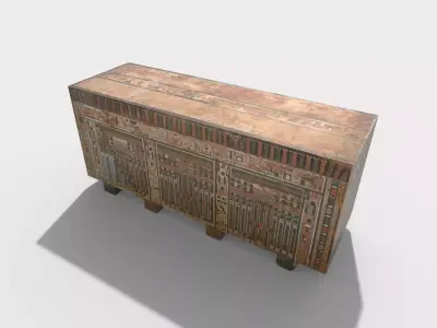 Egyptian Wood Coffin 3D model
