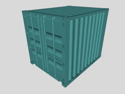 Printable Shipping Containers for H0 Scale Railroad Miniature 3D print model