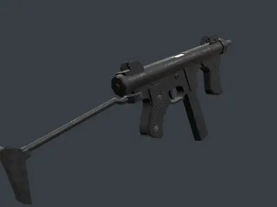 Beretta M12S Low-poly 3D model