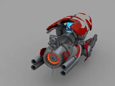sci-fi scooter 3D model