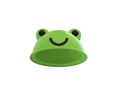 Frog Hat Cute Low-poly 3D model