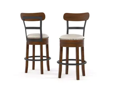 Brown Barstool 3D model