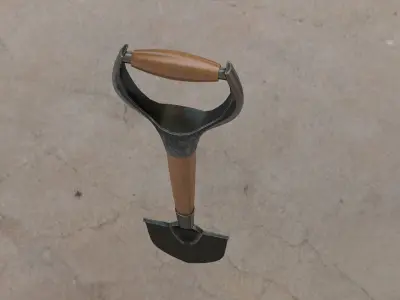 Short shovel Low-poly 3D model purchase