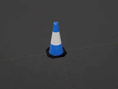 A Simple Blue Cone Free low-poly 3D model