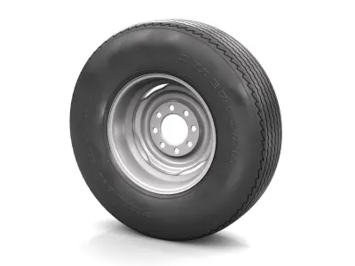 VINTAGE WHEEL AND TIRE 11 3D model