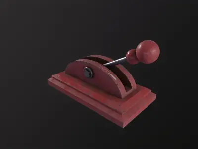 Industrial Electricitys Lever 3D Model Low-poly 3D model